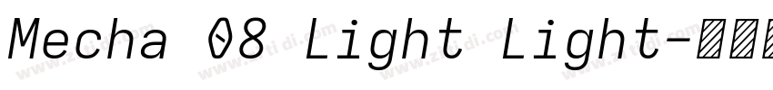 Mecha 08 Light Light字体转换